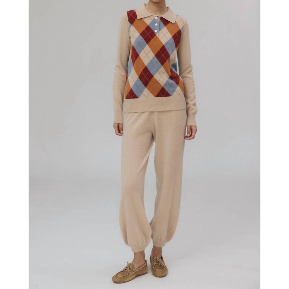NEW MADELEINE THOMPSON magpie long sleeve top in rusty red mix